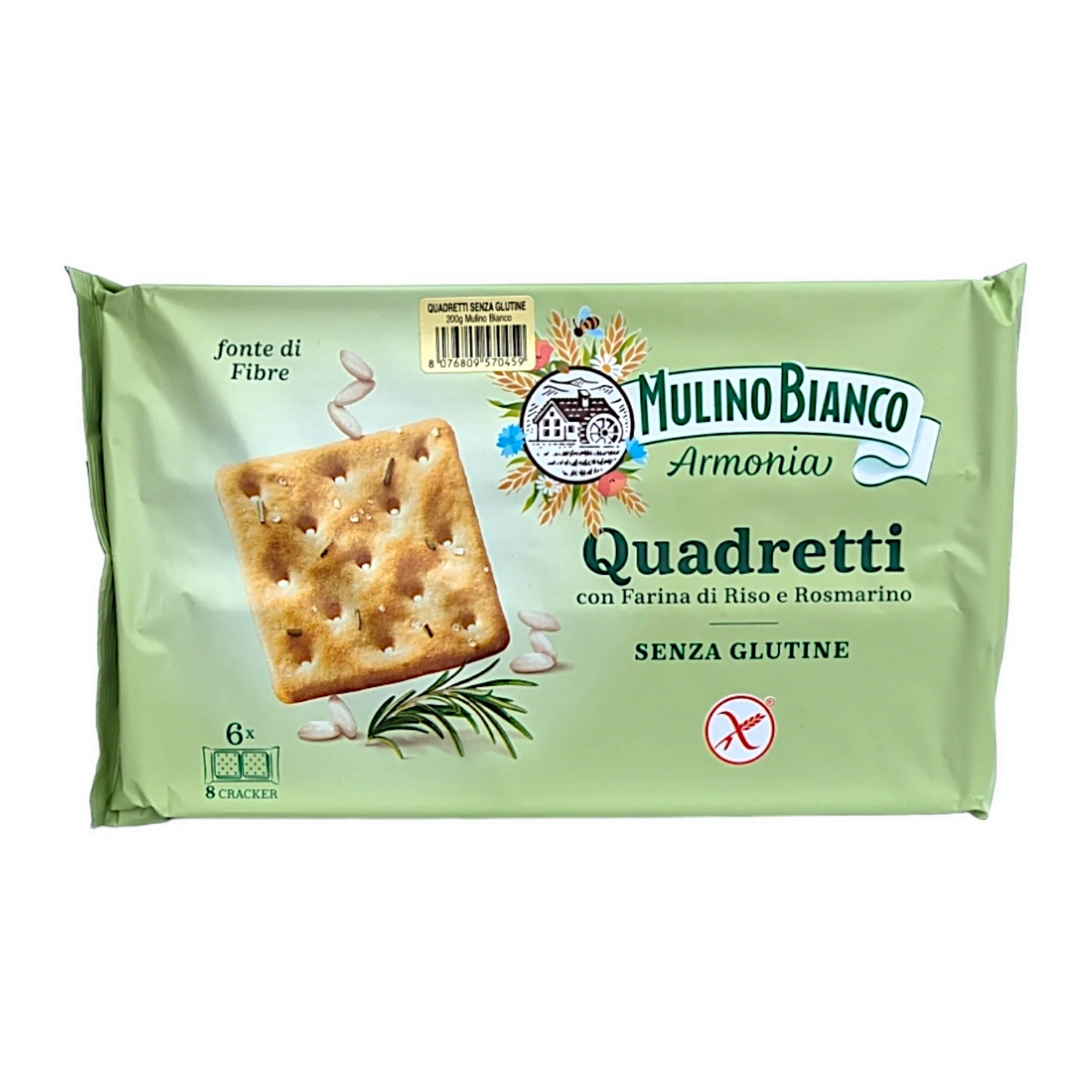 Mulino Bianco Quadretti Crackers Gluten Free - 200g