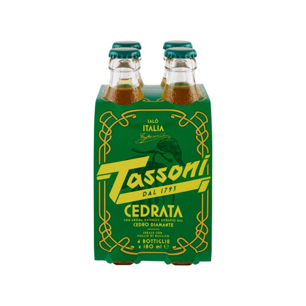 Tassoni Cedrata 4x180ml – Iconic Italian Citron Soda