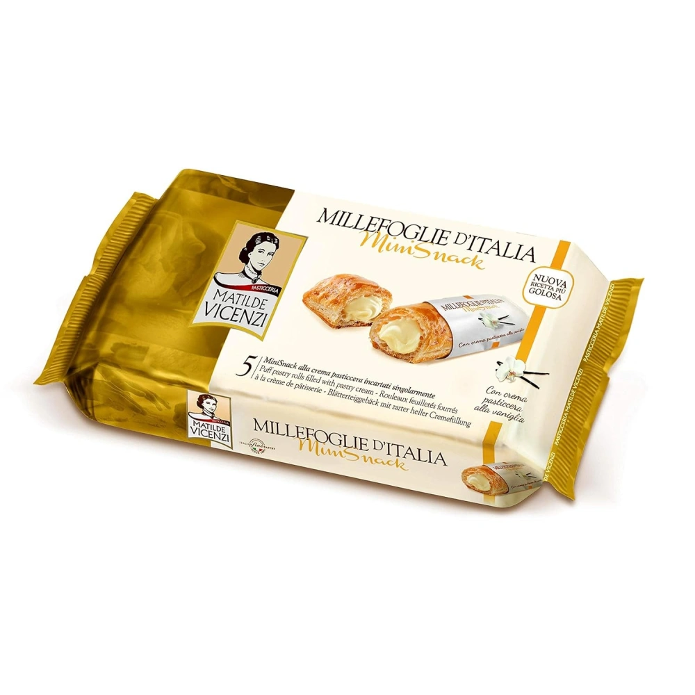 Millesfoglie Pasticcera Cream Minisnack (125gr)  Matilde Vincenzi  Biscuits & Cookie PaccoItaliano.co.uk