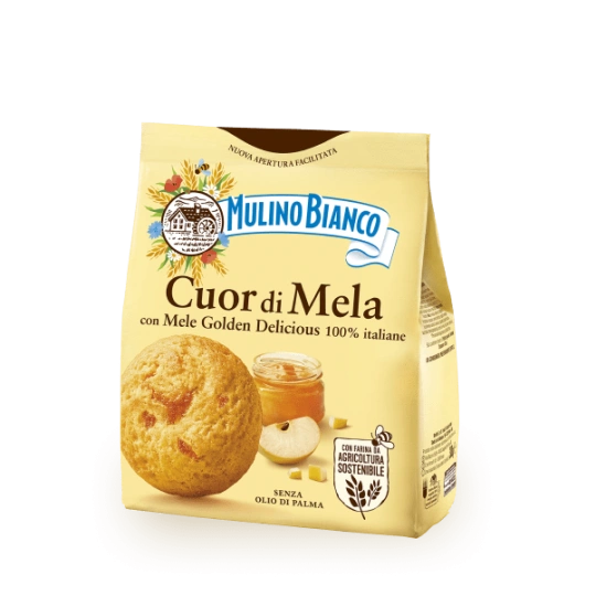 Mulino Bianco Cuor di Mela (250gr)  Mulino Bianco  Biscuits & Cookie PaccoItaliano.co.uk