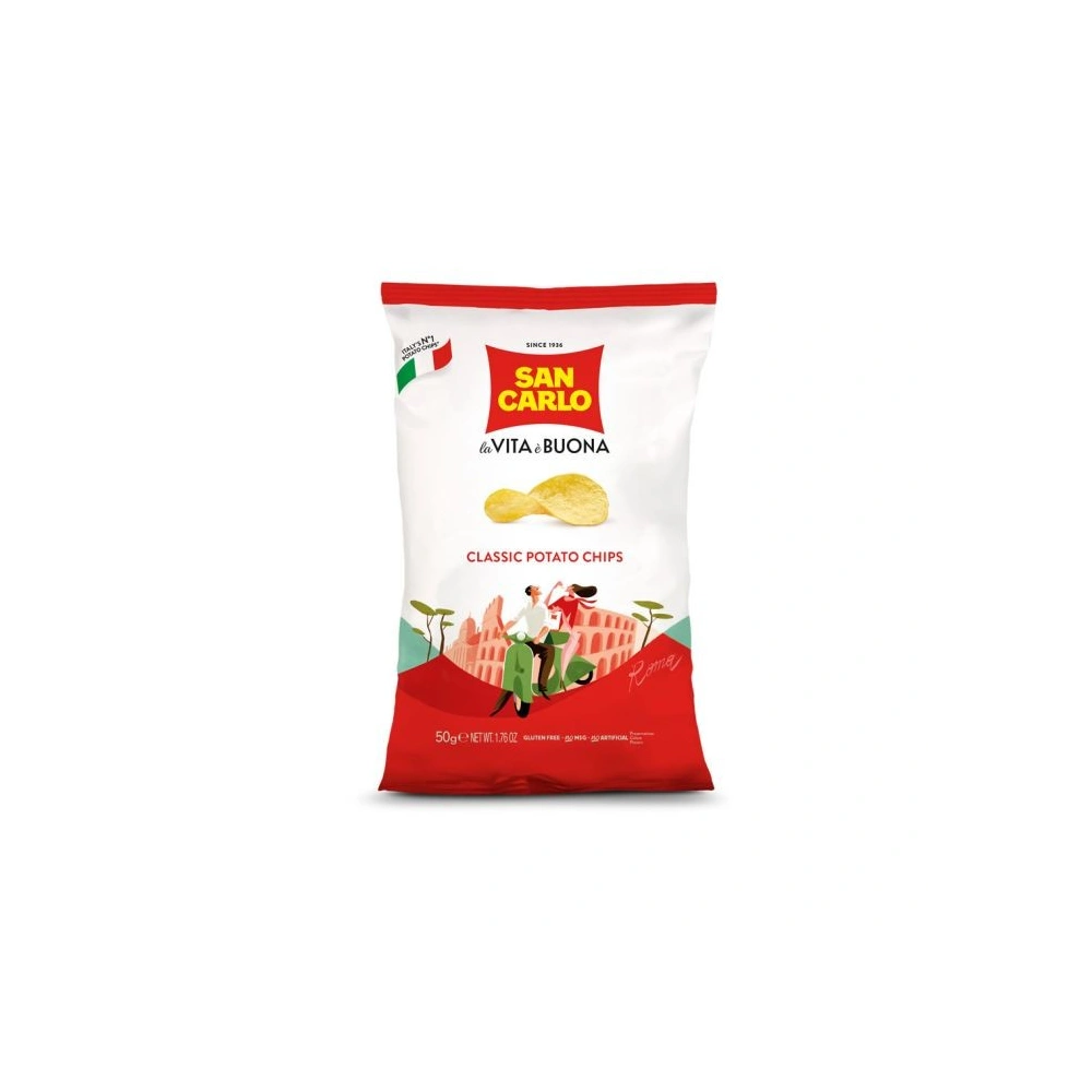 San Carlo Chips Classic (50gr)  San Carlo  Crisps PaccoItaliano.co.uk