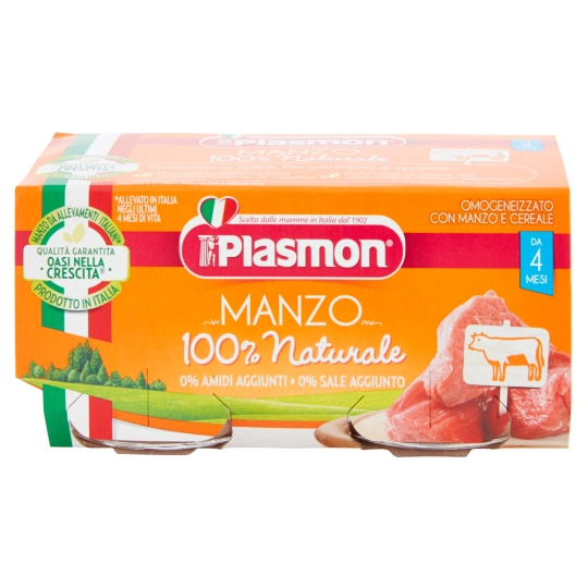 Plasmon Homogenized Beef - Manzo (2x80gr)  Plasmon  Baby Food PaccoItaliano.co.uk