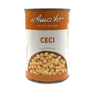 Amato Chickpeas in Tin (400gr)  Amato  Legumes & Beans PaccoItaliano.co.uk