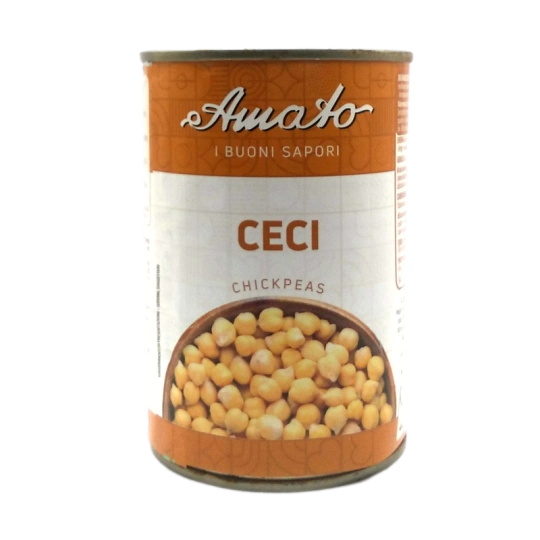 Amato Chickpeas in Tin (400gr)  Amato  Legumes & Beans PaccoItaliano.co.uk