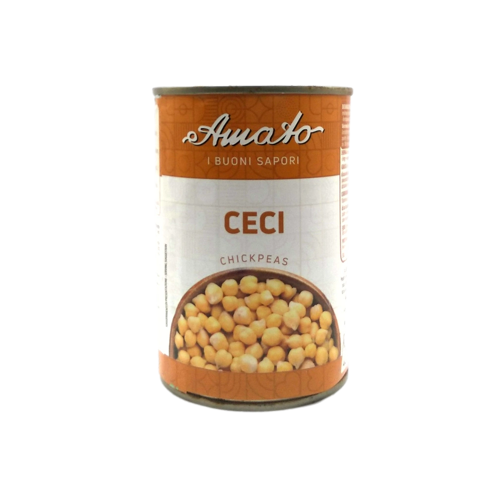 Amato Chickpeas in Tin (400gr)  Amato  Legumes & Beans PaccoItaliano.co.uk