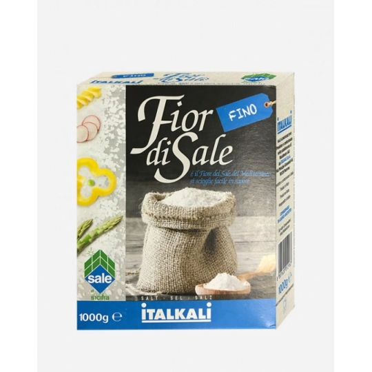 Fior di Sale Fino, Fine Sea Table Salt (1kg)  Italkali  Salt & Spices PaccoItaliano.co.uk