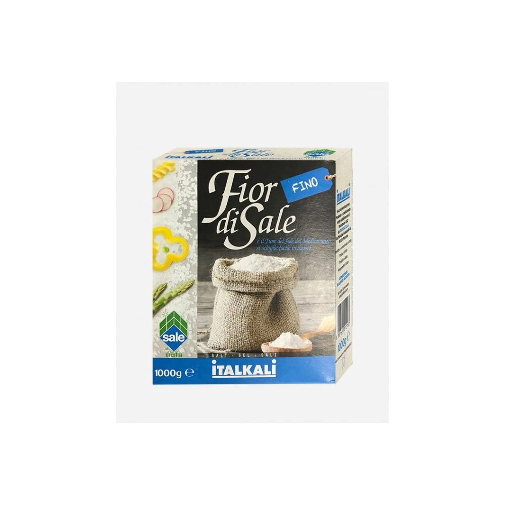 Fior di Sale Fino, Fine Sea Table Salt (1kg)  Italkali  Salt & Spices PaccoItaliano.co.uk