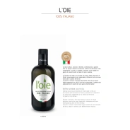 Extra Virgin Olive Oil L'OIE (500ml)  Cinquina Sole d'Abruzzo  Oil & Vinegards PaccoItaliano.co.uk