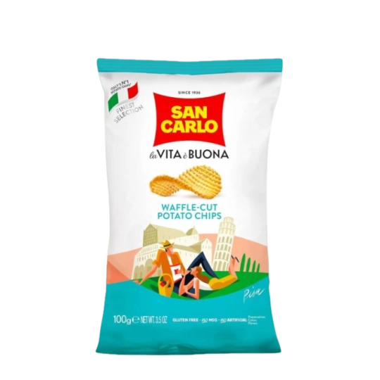 San Carlo Waffle Cut Potato Chips (100gr)