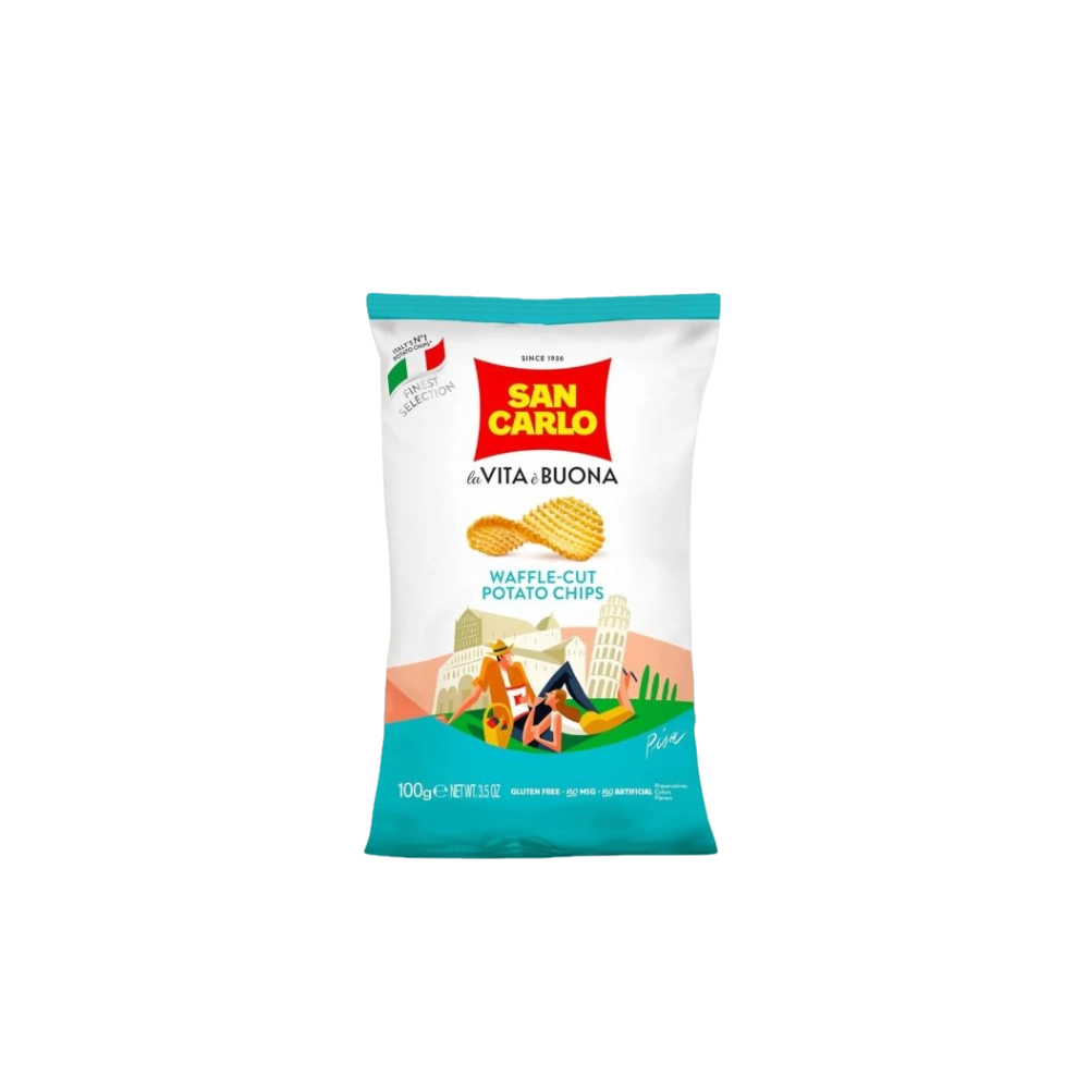 San Carlo Waffle Cut Potato Chips (100gr)