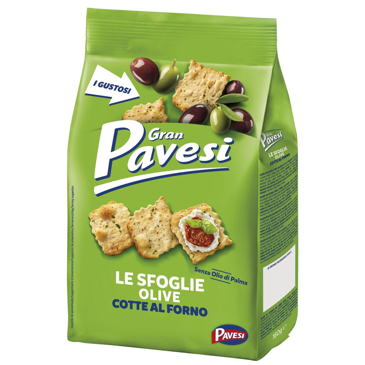 Gran Pavesi Le Sfoglie with Olives Cracker (160gr)