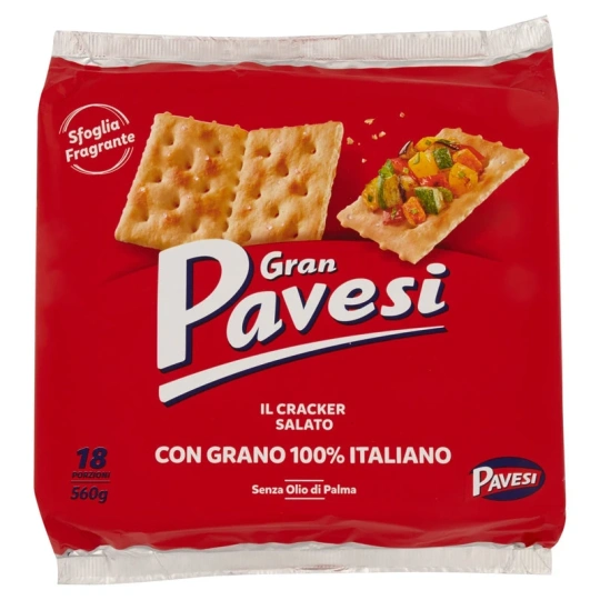 Gran Pavesi Crackers (560gr)  Pavesi  Bread, Crackers & Taralli PaccoItaliano.co.uk