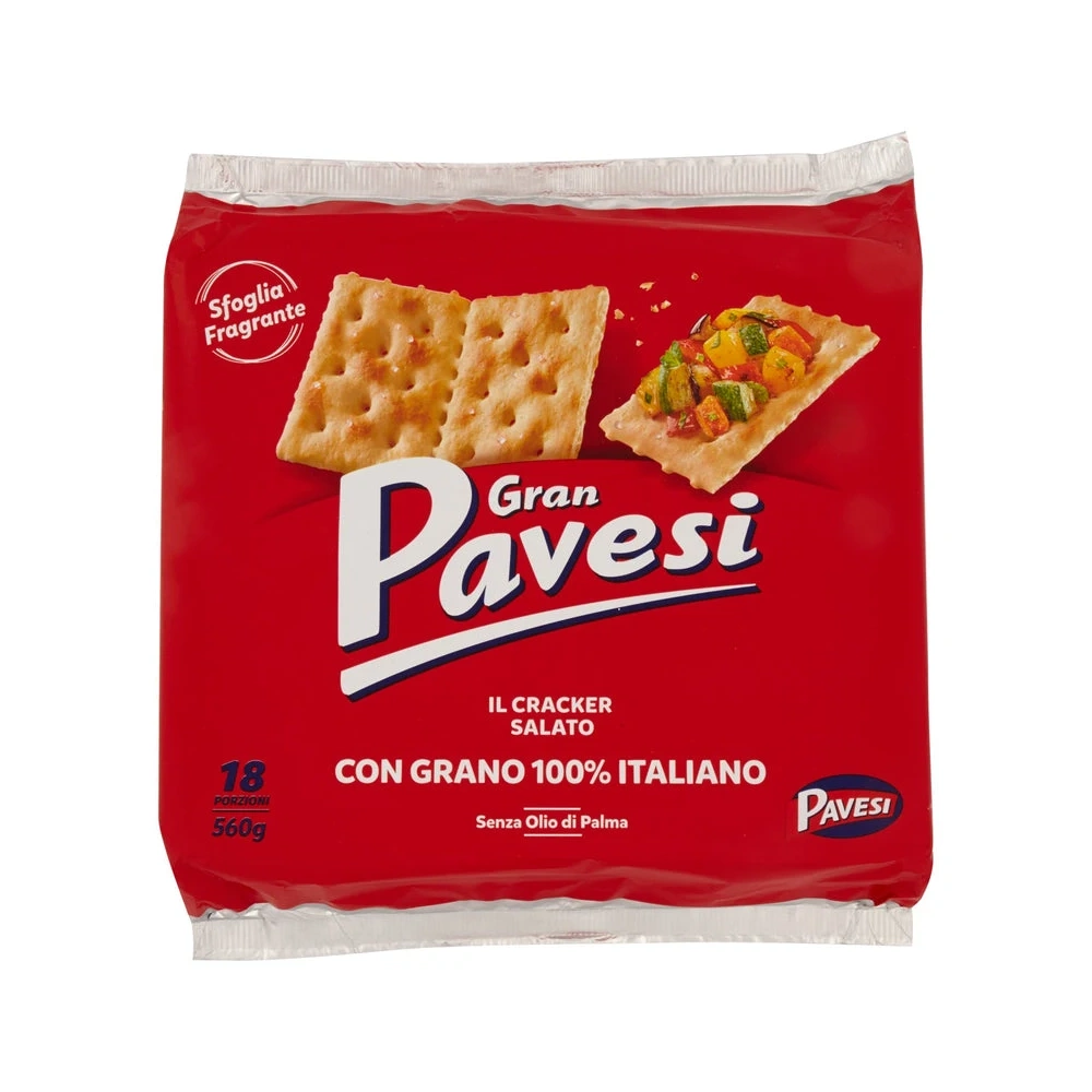 Gran Pavesi Crackers (560gr)  Pavesi  Bread, Crackers & Taralli PaccoItaliano.co.uk