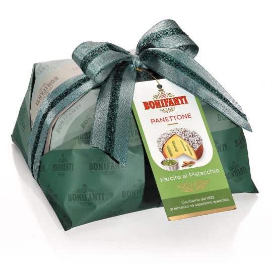 Panettone Farcito al Pistacchio (850g) – Italian Pistachio-filled Panettone