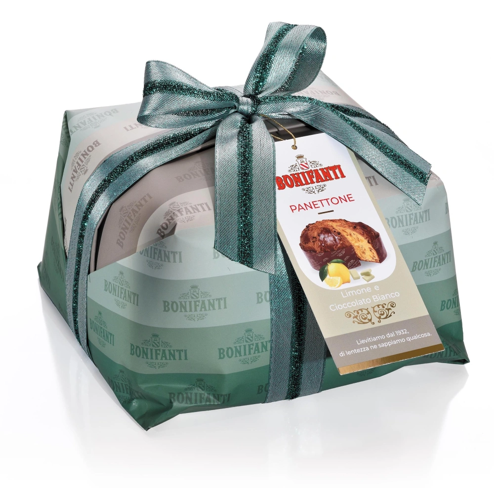 Panettone al Limone a Cubetti e Cioccolato Bianco (1kg)