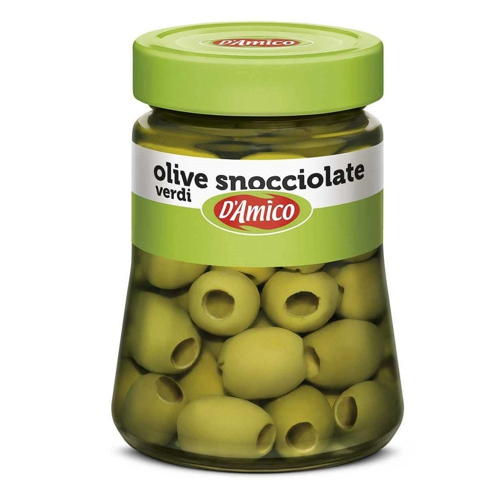 Green Olives Pitted (290gr)  D'Amico  Antipasti & Appetizer PaccoItaliano.co.uk