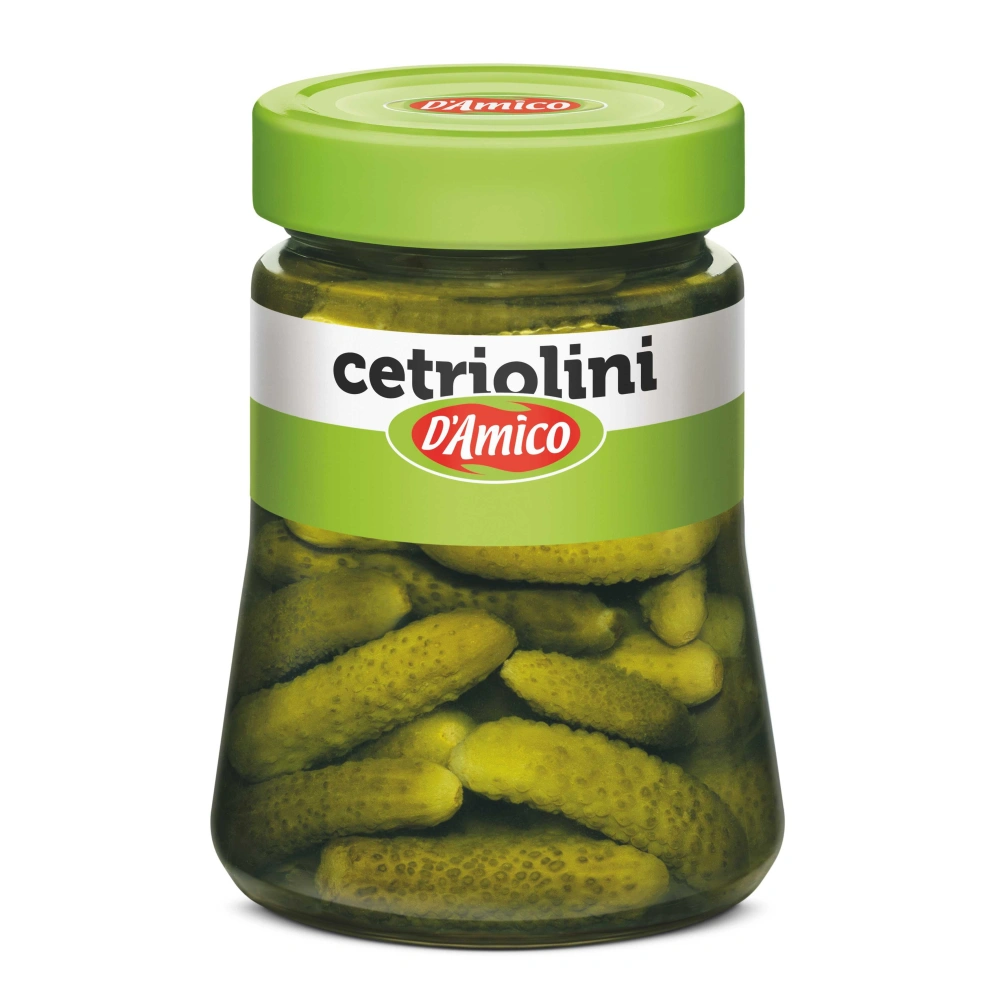 Cetriolini (300g) - D'Amico Pickled Gherkins in Wine Vinegar