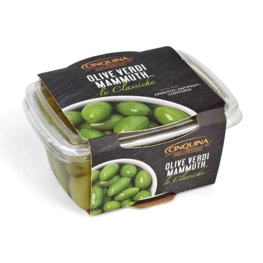 Olive Verdi Dolci Mammuth (250g) - Sweet Green Mammuth Olives