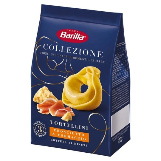 Barilla Collezione Ham and Cheese Tortellini – Authentic Italian Pasta – 250g