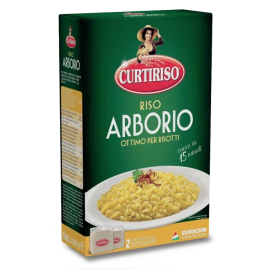 Curtiriso Arborio Rice - Riso 1KG  Curtiriso  Rice, Polenta & Puree PaccoItaliano.co.uk