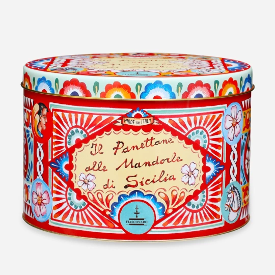 Panettone with Sicilian Almonds – Dolce & Gabbana x Fiasconaro (1Kg) Red  Fiasconaro  Merendine & Sweet Soft Snacks PaccoItaliano.co.uk