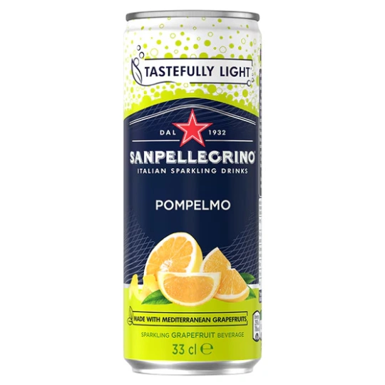 San pellegrino Pompelmo - Sparkling Grapefruit Drink 33cl Can  San Pellegrino  Soft Drinks PaccoItaliano.co.uk