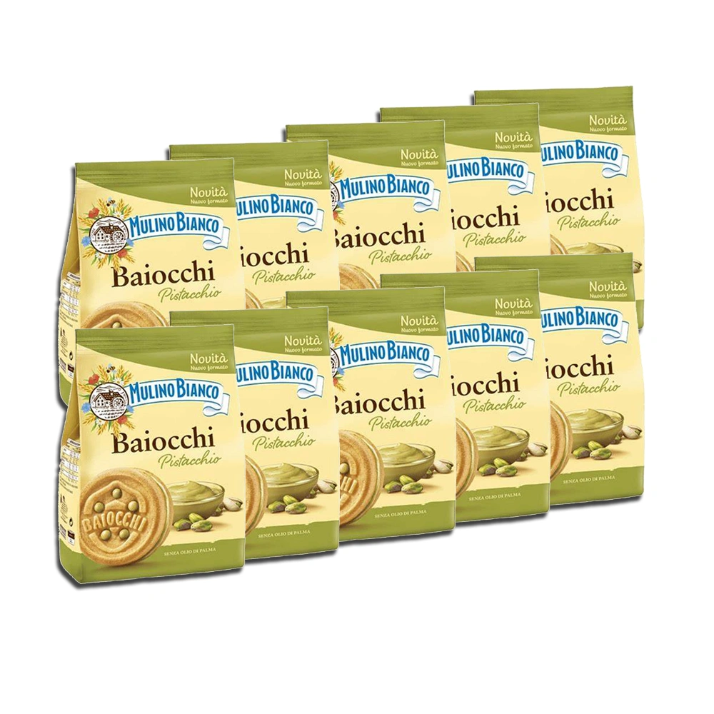 Mulino Bianco Baiocchi with Pistachio Cream (10 x 240gr) Multipack