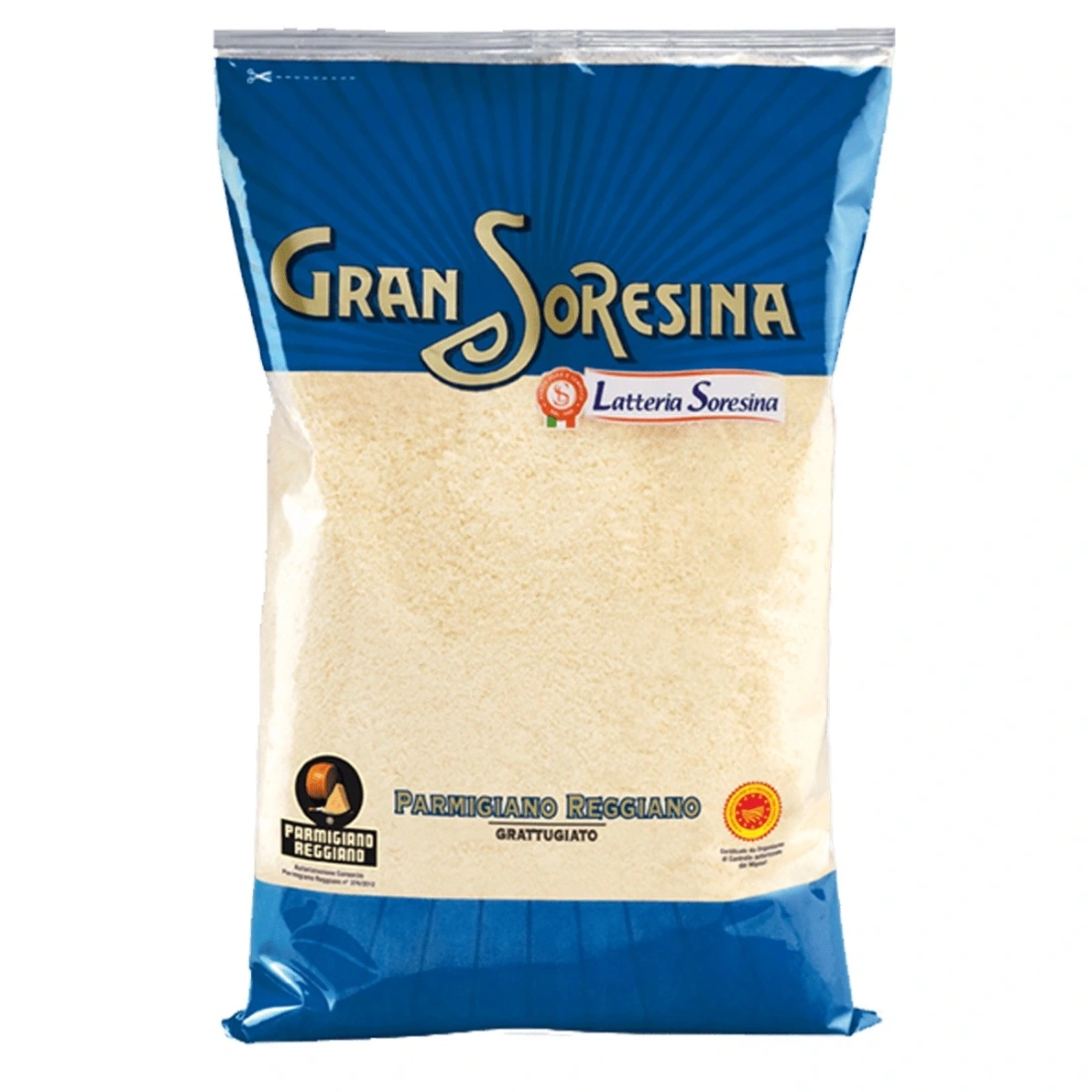 Soresina Parmigiano Reggiano Grated 1kg - Premium Italian Cheese