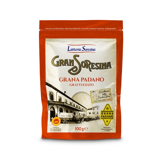 Soresina Grana Padano Grated 100g - Premium Italian Cheese