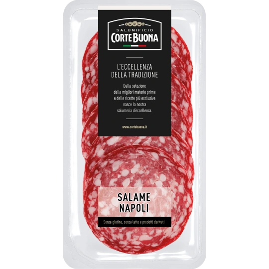 Cortebuona Salame Napoli Sliced - Traditional Italian Salami 80g