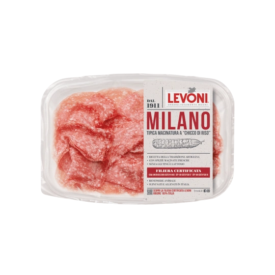 Levoni Salame Milano Sliced 80g - Premium Italian Salami