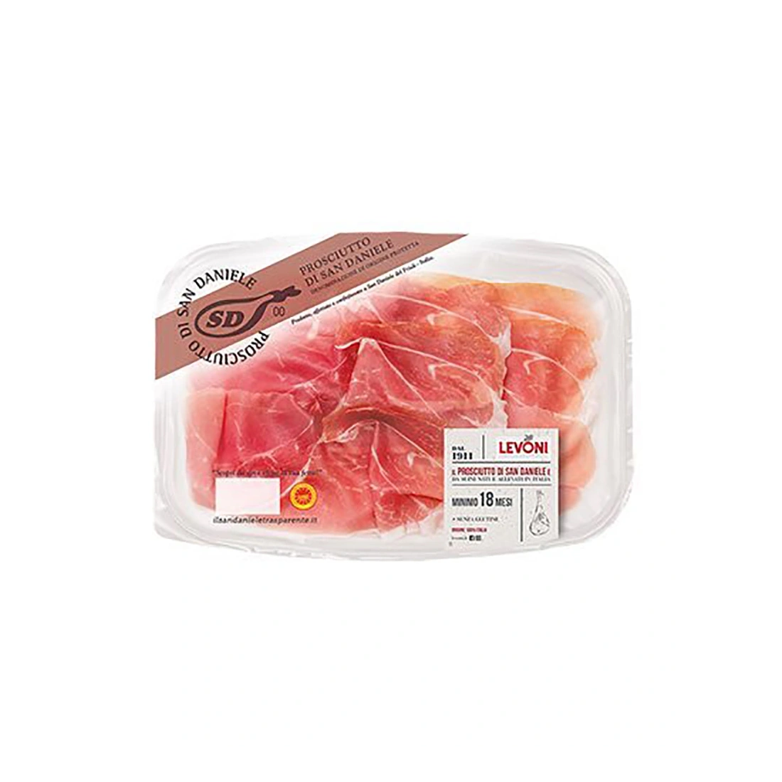 Levoni Prosciutto San Daniele Sliced - Premium Italian Ham