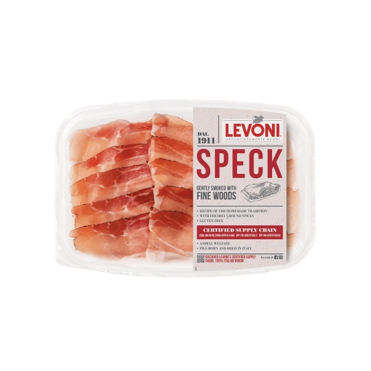 Levoni Speck Sliced 80g - Premium Italian Smoked Meat