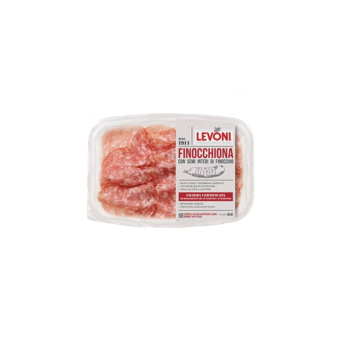 Levoni Salame Finocchiona Sliced - Premium Italian Salami