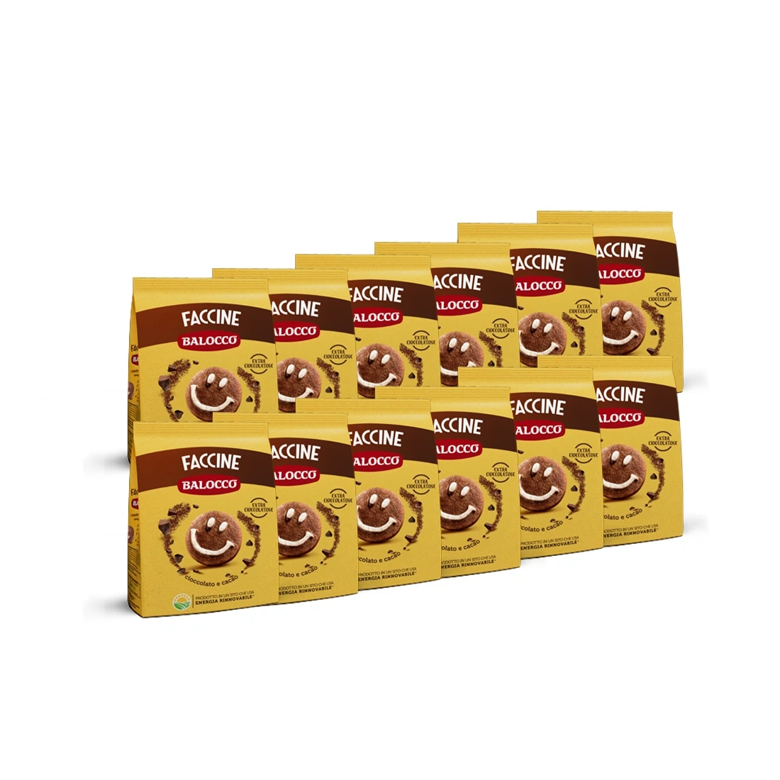 Multipack Faccine Balocco – 12 x 350g Extra Chocolate Biscuits