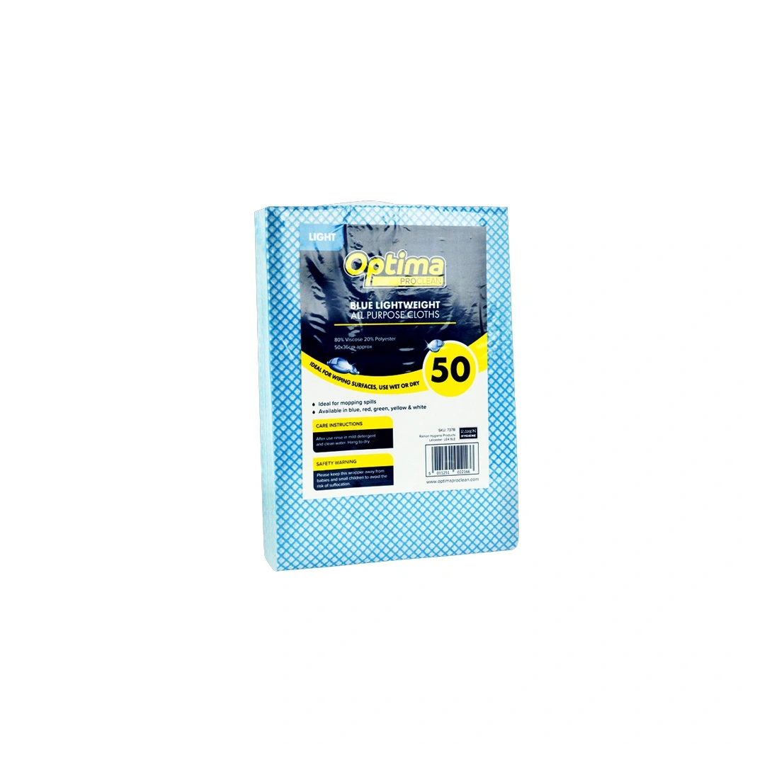 Blue All-Purpose J-Cloth x50 – Highly Absorbent Cleaning Cloths