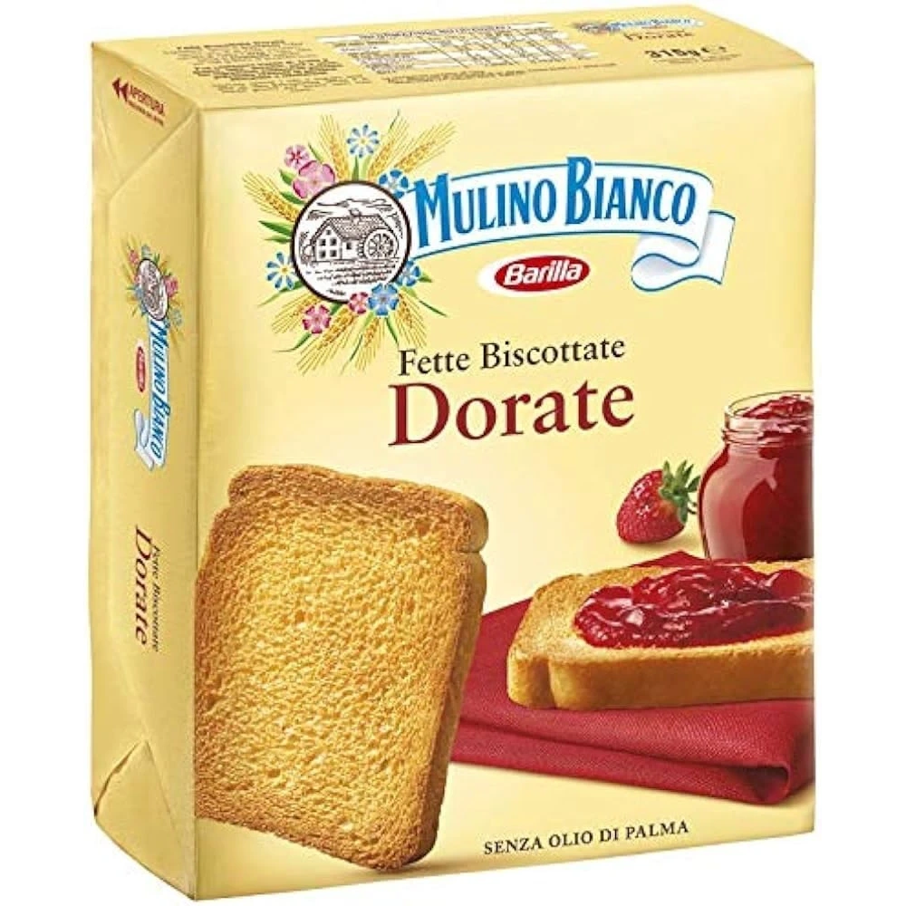 Fette Biscottate Dorate Mulino Bianco (315gr)  Mulino Bianco  Bread, Crackers & Taralli PaccoItaliano.co.uk