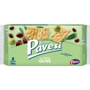 Gran Pavesi Crackers with Olives (280gr)  Pavesi  Bread, Crackers & Taralli PaccoItaliano.co.uk