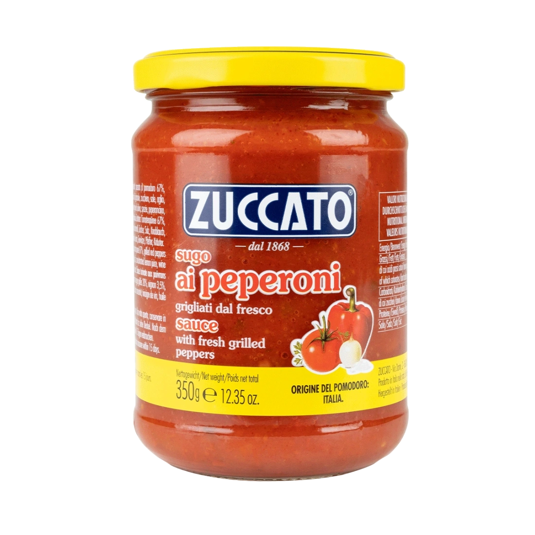 Sugo ai Peperoni Grigliati Zuccato 350g – Roasted Pepper Sauce