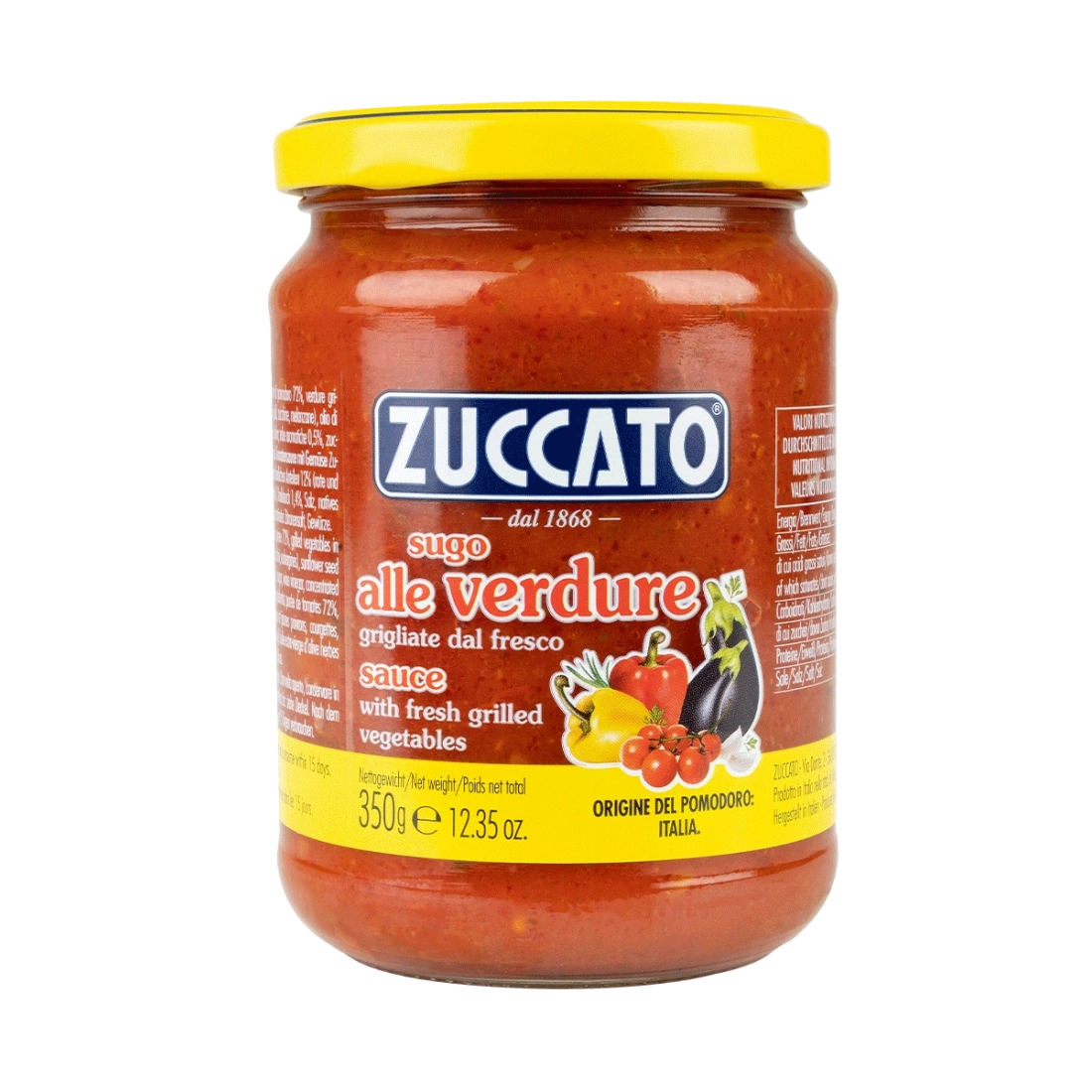 Sugo alle Verdure Zuccato 350g – Grilled Vegetable Sauce