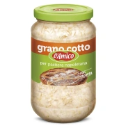 Cooked Wheat Grains ( Grano Cotto ) for "Pastiera Napoletana" Pie (580gr)  D'Amico  Cake Ingredients PaccoItaliano.co.uk