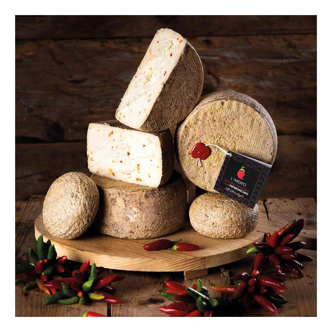 Aged Pecorino Cheese with Chili Peppers