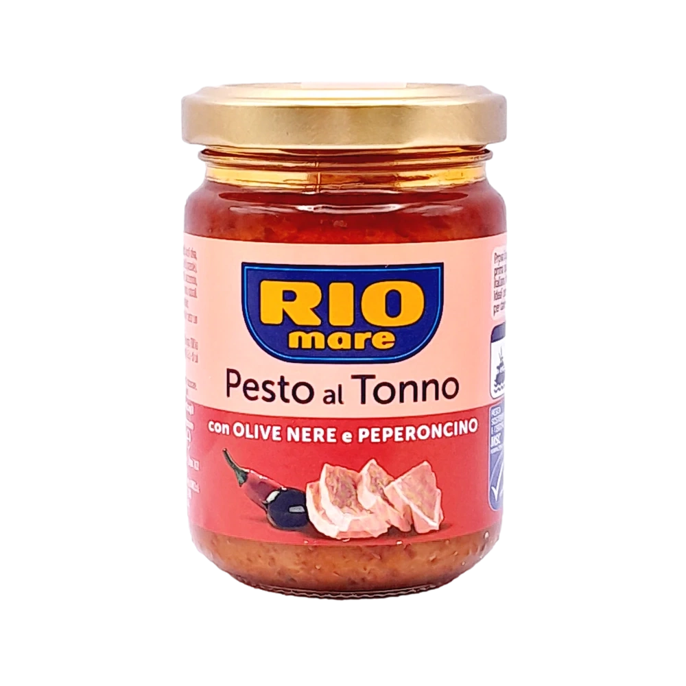 Rio Mare Tuna Pesto with Black Olives and Chili Peppers (130gr)