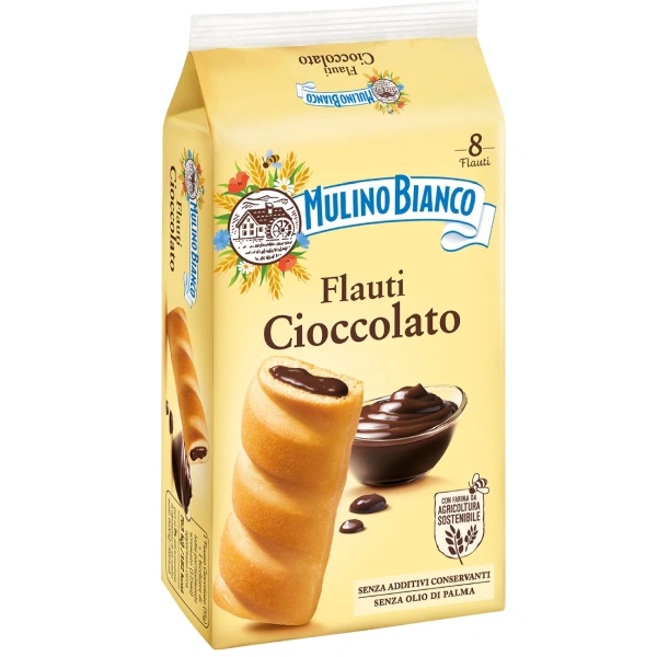 Flauti Chocolate Mulino Bianco - Chocolate Filled Brioche