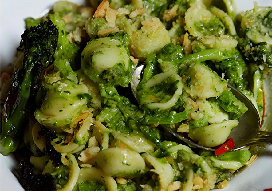 Orecchiette with Broccoli Rabe and Crispy Taralli - Cime di Rapa