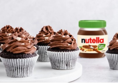 Vegan Muffins with Vegan Nutella