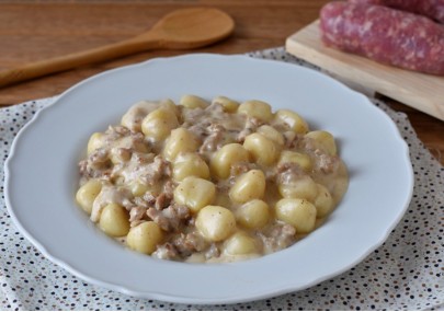 Gnocchi with Sausage and Stracchino